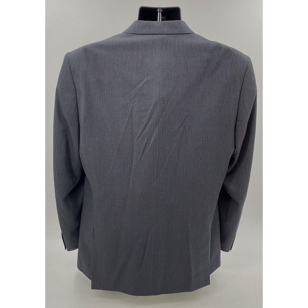 Butler and Webb Men's Suit Size 44L Grey and Blue Pin Stripe Herringbone - Picture 6 of 10